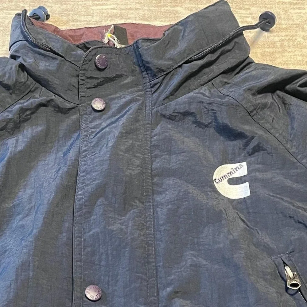 Cummins Logo Dunbrooke Distinctive Images‎ Jacket Men's Size Large Black Nylon